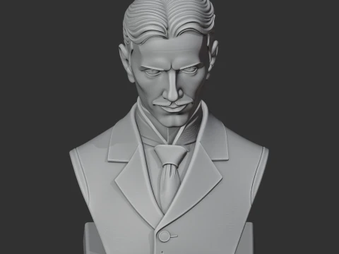 Nikola Tesla Bust 3D Model