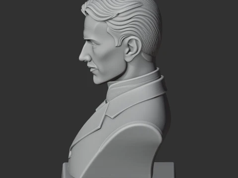 Nikola Tesla Bust 3D Model