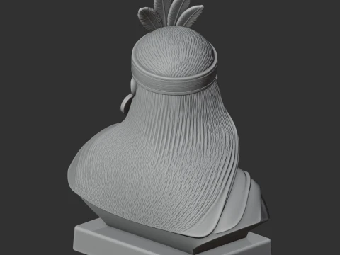 Pachacuti Bust 3D Model
