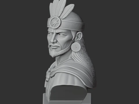 Pachacuti Bust 3D Model