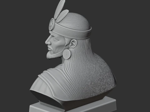 Pachacuti Bust 3D Model