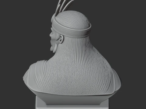 Pachacuti Bust 3D Model