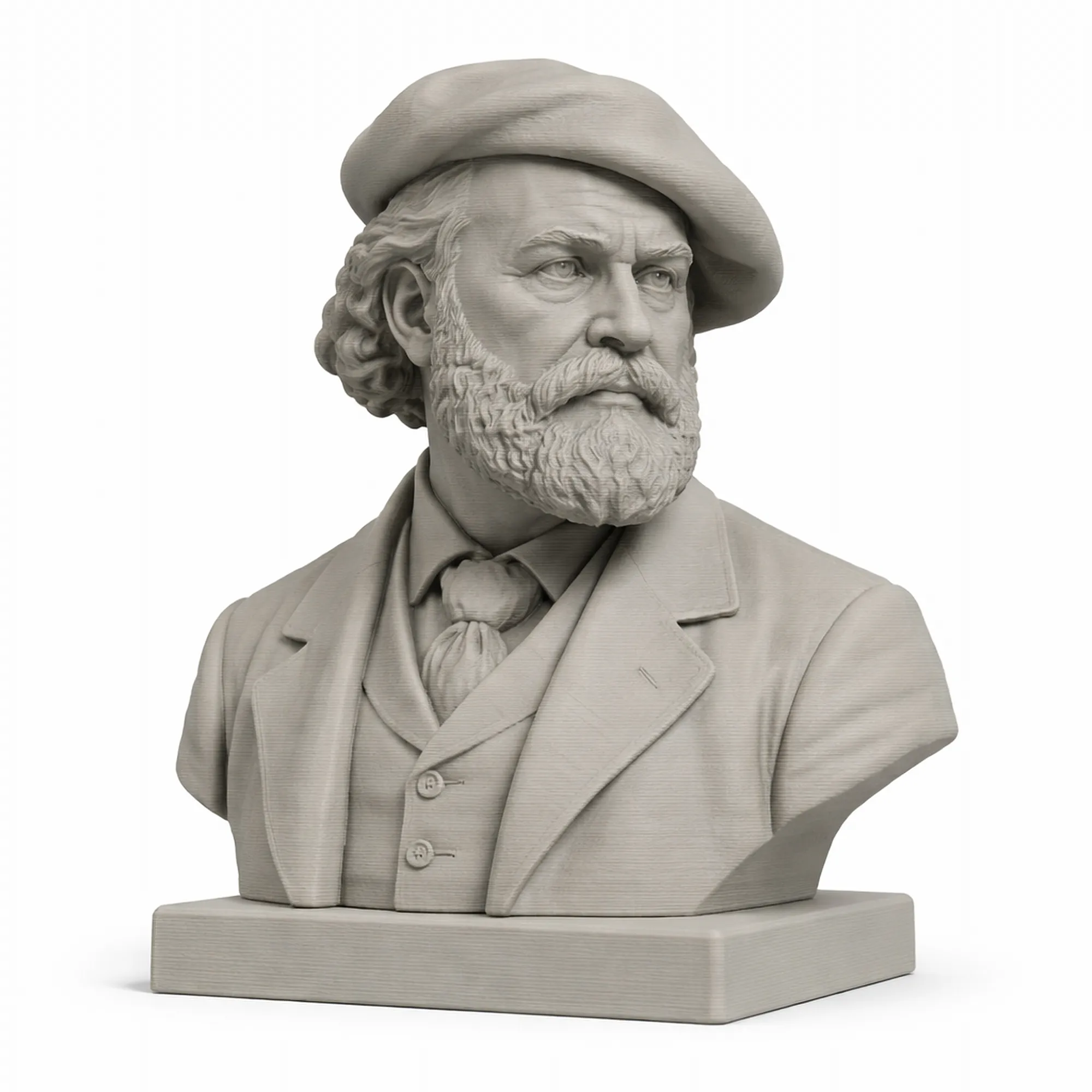 Paul Cezanne Bust 3D Model .c4d .max .obj .3ds .fbx .stl .blend