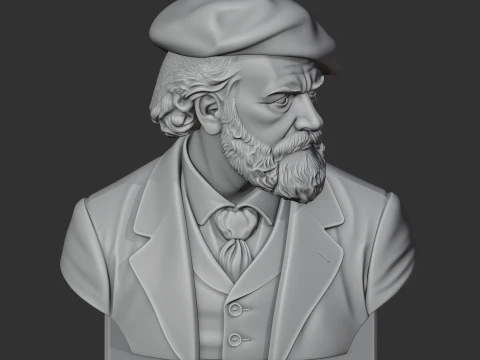 Paul Cezanne Bust 3D Model
