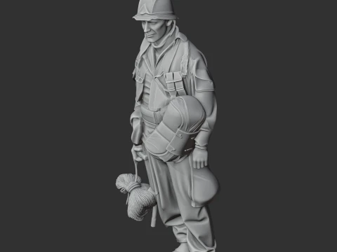 Richard Winters WWII Soldier 3D Model