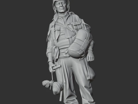 Richard Winters WWII Soldier 3D Model