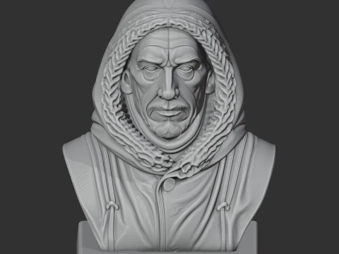 Roald Amundsen Bust 3D Model