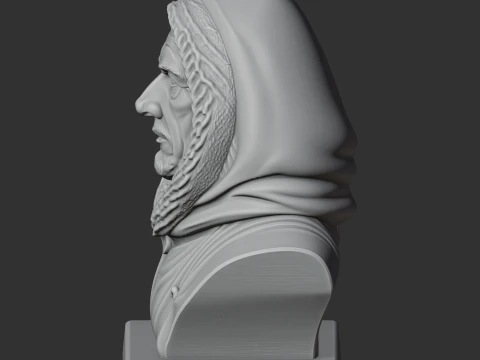 Roald Amundsen Bust 3D Model