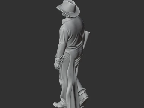 Tom Horn Cowboy Gunslinger 3D Model