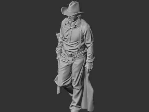 Tom Horn Cowboy Gunslinger 3D Model