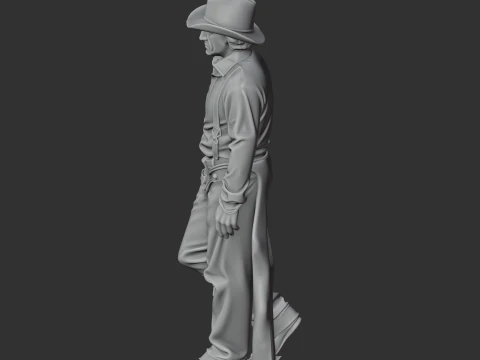 Tom Horn Cowboy Gunslinger 3D Model
