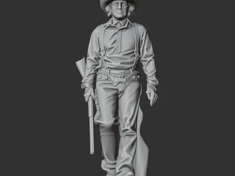Tom Horn Cowboy Gunslinger 3D Model