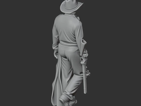 Tom Horn Cowboy Gunslinger 3D Model