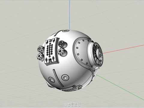 전투 구체 추적 장치 3D 모델