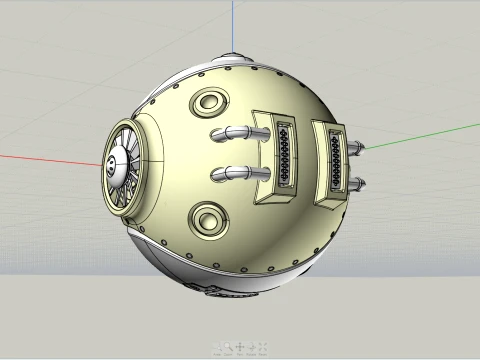 전투 구체 추적 장치 3D 모델