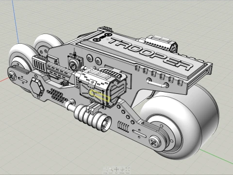기병 전투 기계 3D 모델