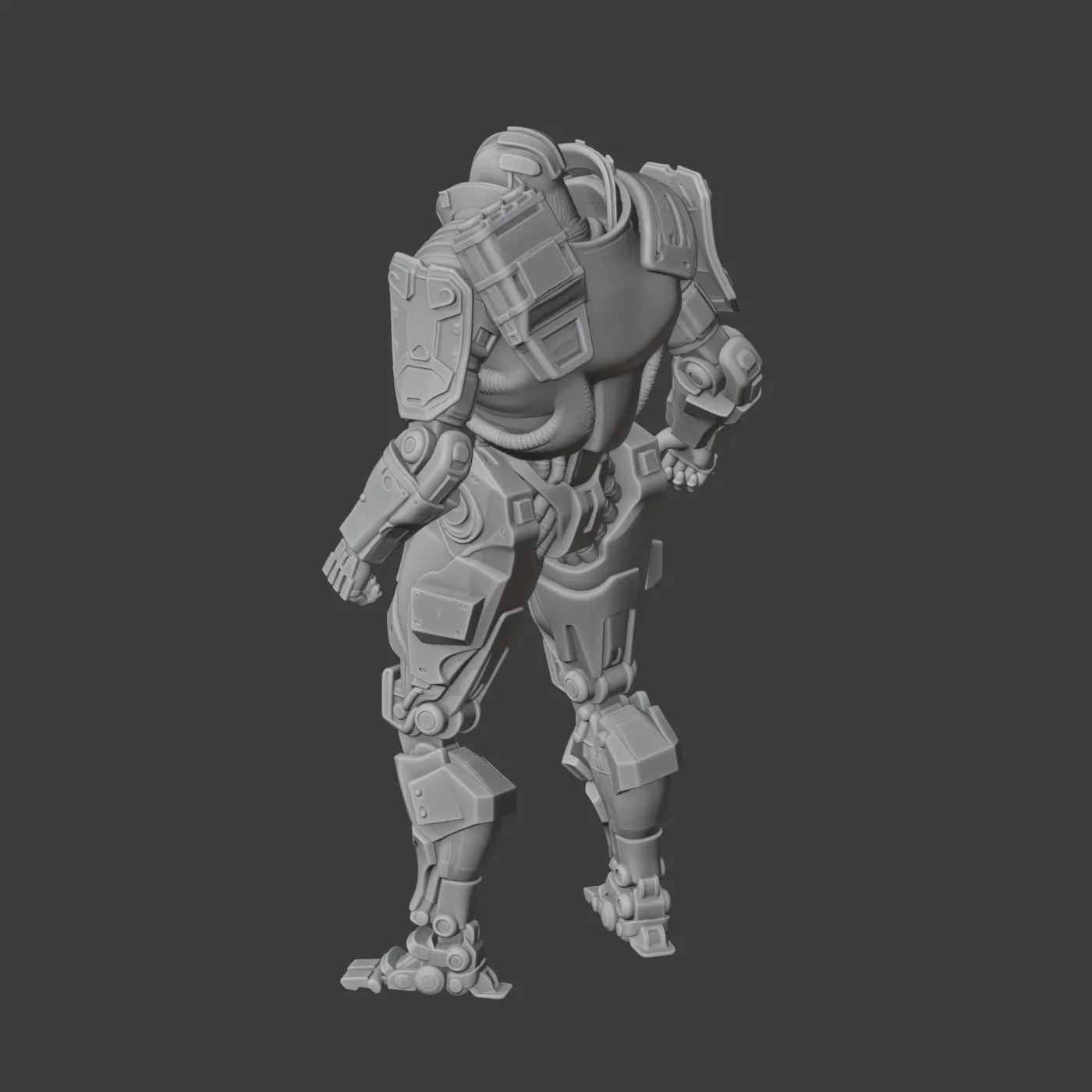 Adam Smasher Cyberpunk 2077 Figurine 3D Model .c4d .max .obj .3ds .fbx .stl .blend