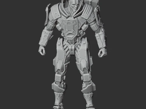 Adam Smasher Cyberpunk 2077 Figurine 3D Model