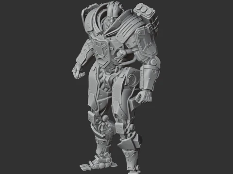 Adam Smasher Cyberpunk 2077 Figurine 3D Model
