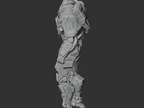 Adam Smasher Cyberpunk 2077 Figurine 3D Model