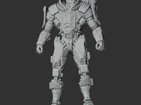 Adam Smasher Cyberpunk 2077 Figurine 3D Model