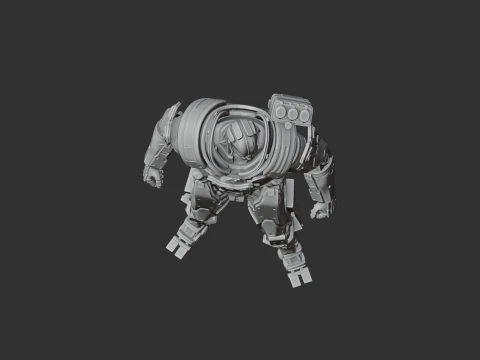 Adam Smasher Cyberpunk 2077 Figurine 3D Model