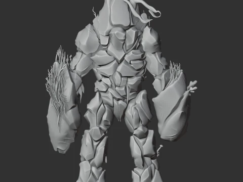 Ancient God of War Figurine 3D Model