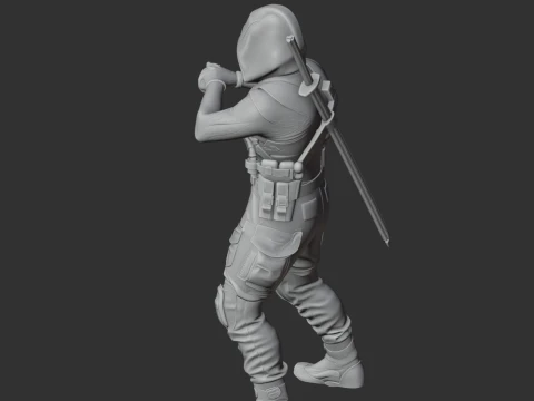 Estatueta Arasaka Ninja Cyberpunk 2077 Modelo 3D