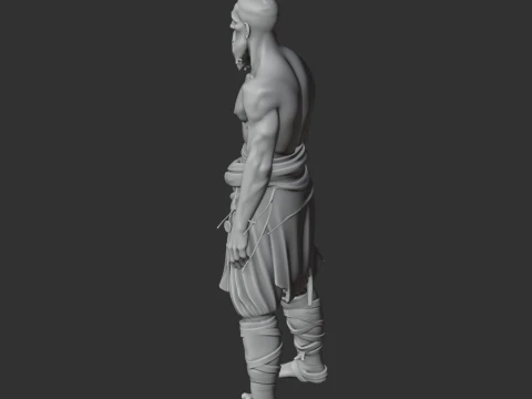 Estatueta do Deus da Guerra Baldur Modelo 3D