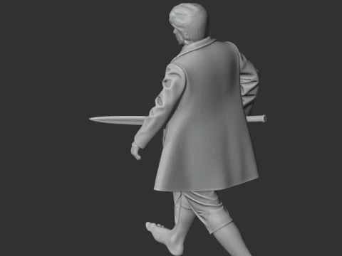 Figurina del Signore degli Anelli di Bilbo Baggins Modello 3D
