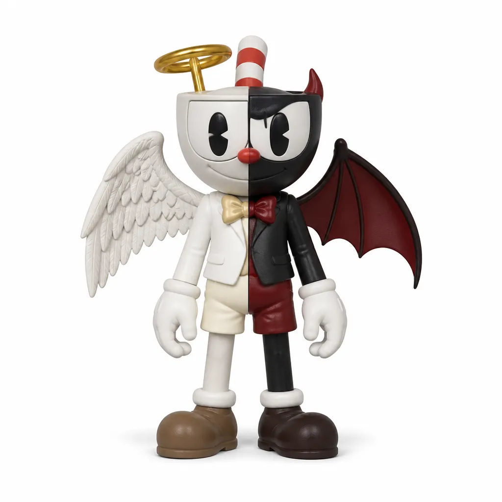 Angel and Demon - Cuphead 3D Model .c4d .max .obj .3ds .fbx .stl .blend 
