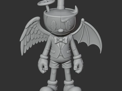 Angel and Demon - Cuphead 3D Model
