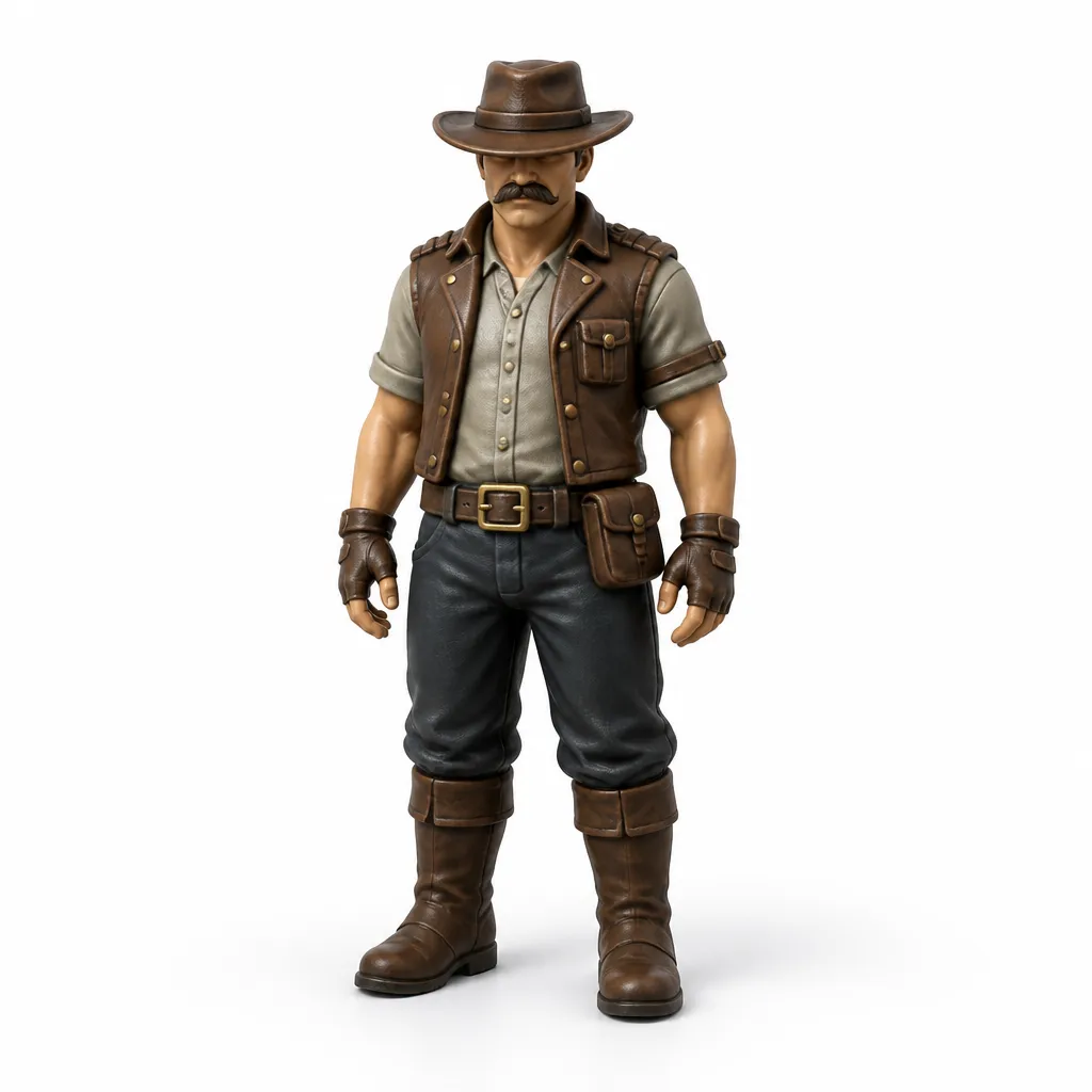 Arms Dealer - Terraria 3D Model .c4d .max .obj .3ds .fbx .stl .blend 