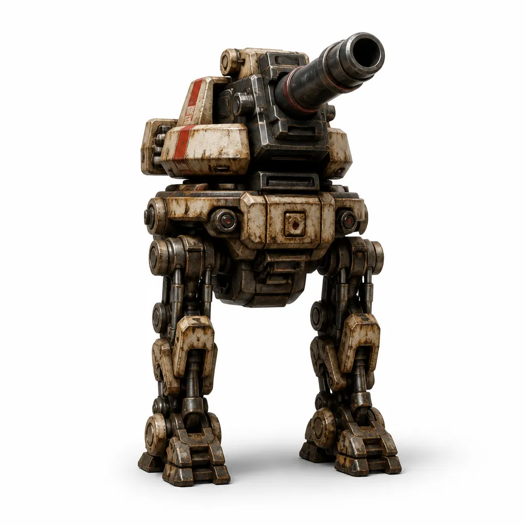 Artillery Turret - Factorio 3D Model .c4d .max .obj .3ds .fbx .stl .blend 