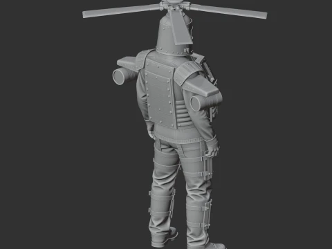 Attack Helicopter - Rust 3D Model