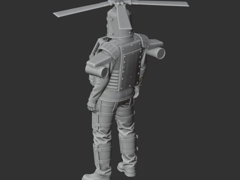 Attack Helicopter - Rust 3D Model