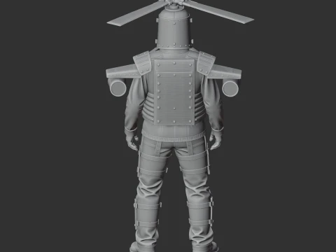 Attack Helicopter - Rust 3D Model
