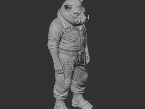Alpha Hog - Satisfactory Figurine 3D Model
