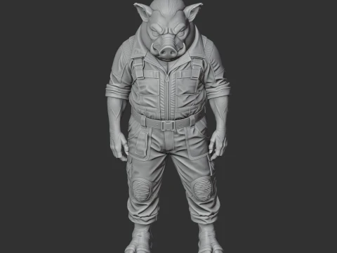Alpha Hog - Satisfactory Figurine 3D Model