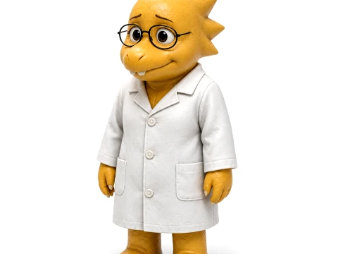 Alphys - Undertale Figurine 3D Model