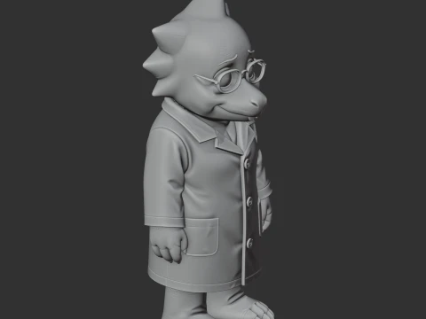 Alphys - Undertale Figurine 3D Model