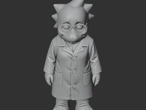 Alphys - Undertale Figurine 3D Model