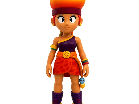 Amber - Brawl Stars Figurine 3D Model