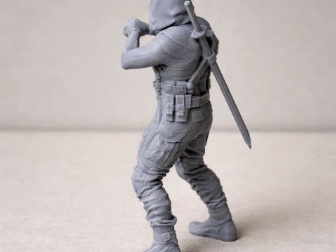 Arasaka Ninja Cyberpunk 2077 Figurine 3D Model