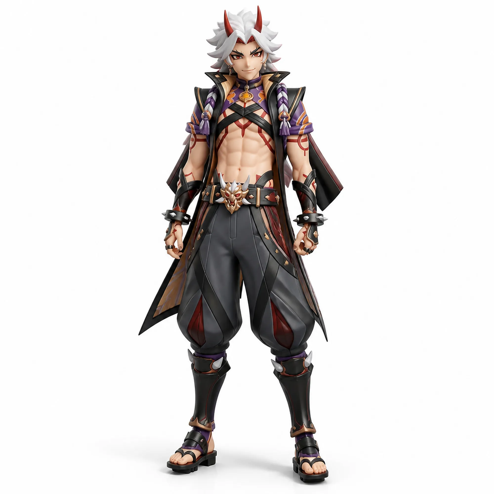 Arataki Itto - Genshin Impact Figurine 3D Model .c4d .max .obj .3ds .fbx .stl .blend