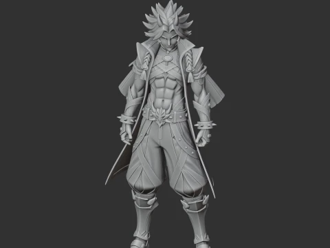 Arataki Itto - Genshin Impact Figurine 3D Model