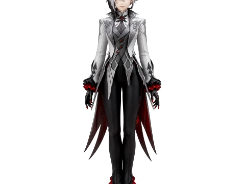 Arlequ&iacute;n - Figura Impacto Genshin Modelo 3D