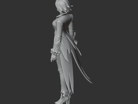 Arlecchino - Genshin Impact Figurine 3D Model