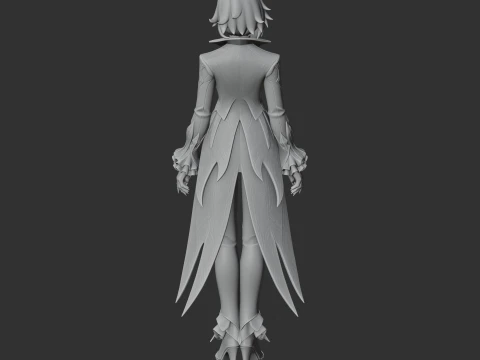 Arlecchino - Genshin Impact Figurine 3D Model