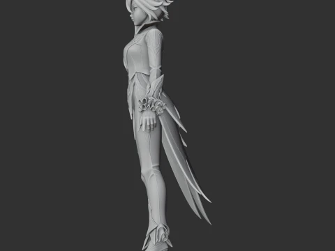 Arlecchino - Genshin Impact Figurine 3D Model